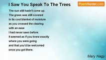 Mary Nagy - I Saw You Speak To The Trees