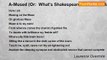 Laurence Overmire - A-Mused (Or:  What’s Shakespeare Got That I Haven’t Got?)