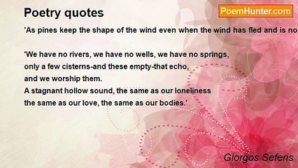 Giorgos Seferis - Poetry quotes