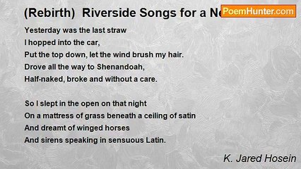 K. Jared Hosein - (Rebirth)  Riverside Songs for a New Life