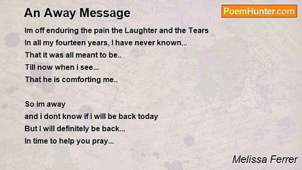 Melissa Ferrer - An Away Message