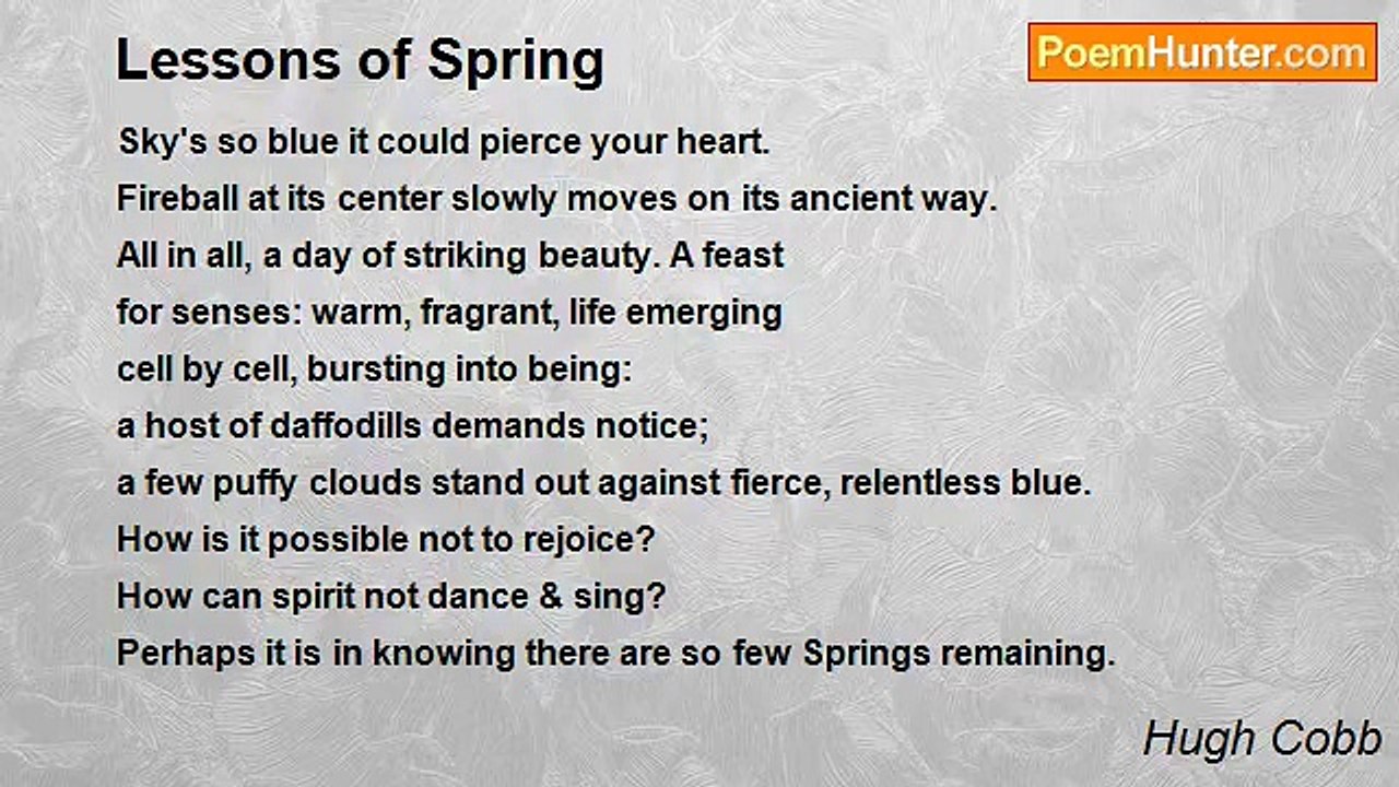 Hugh Cobb - Lessons of Spring
