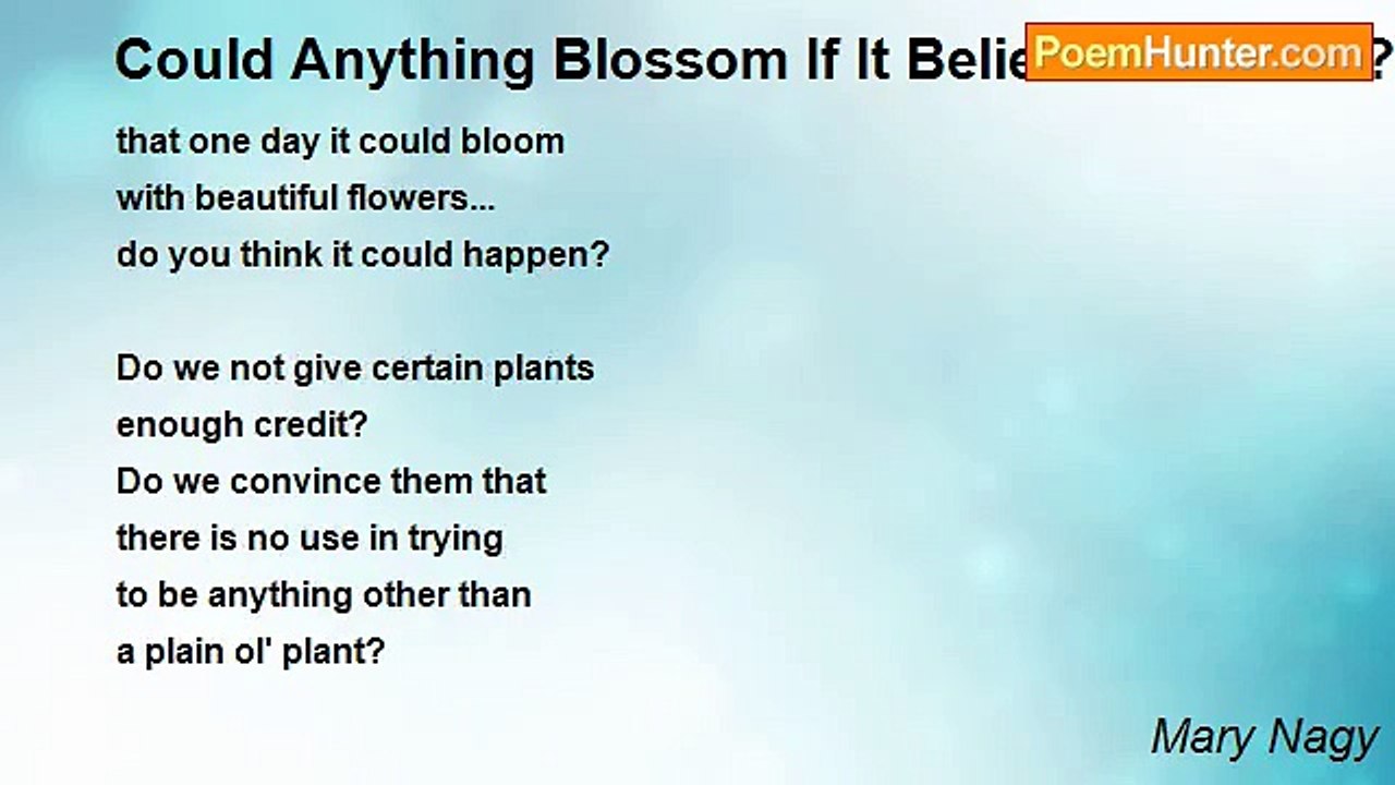 Mary Nagy - Could Anything Blossom If It Believ...