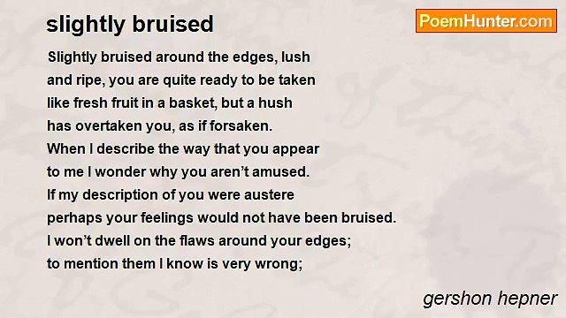 gershon hepner - slightly bruised