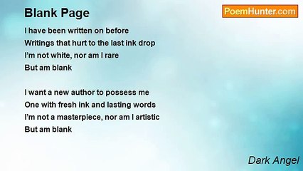 Dark Angel - Blank Page