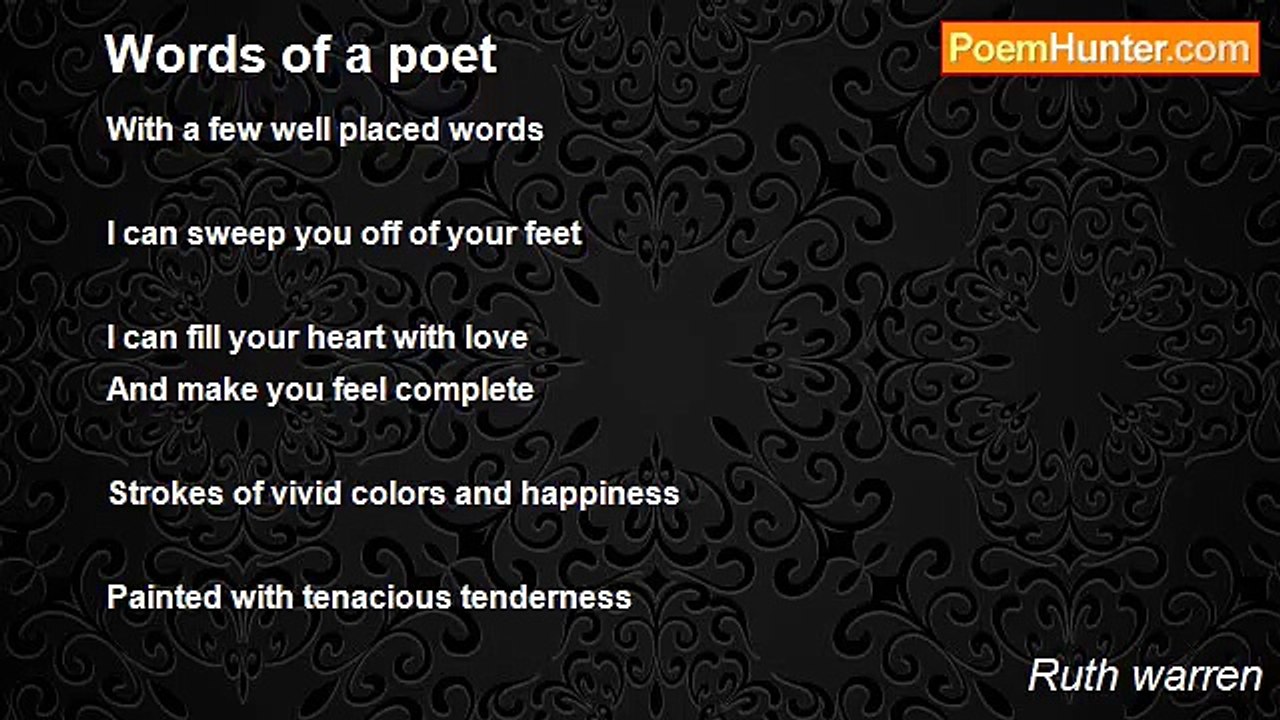 Ruth warren - Words of a poet