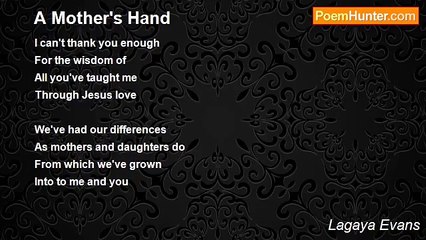Lagaya Evans - A Mother's Hand