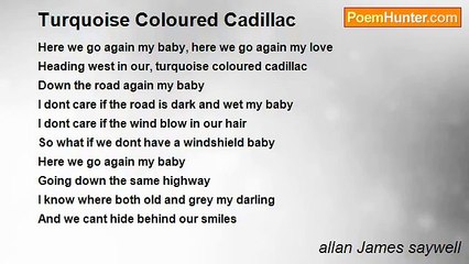 allan James saywell - Turquoise Coloured Cadillac