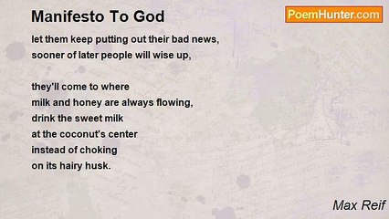 Max Reif - Manifesto To God