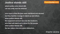 tinashe severa - Justice stands still