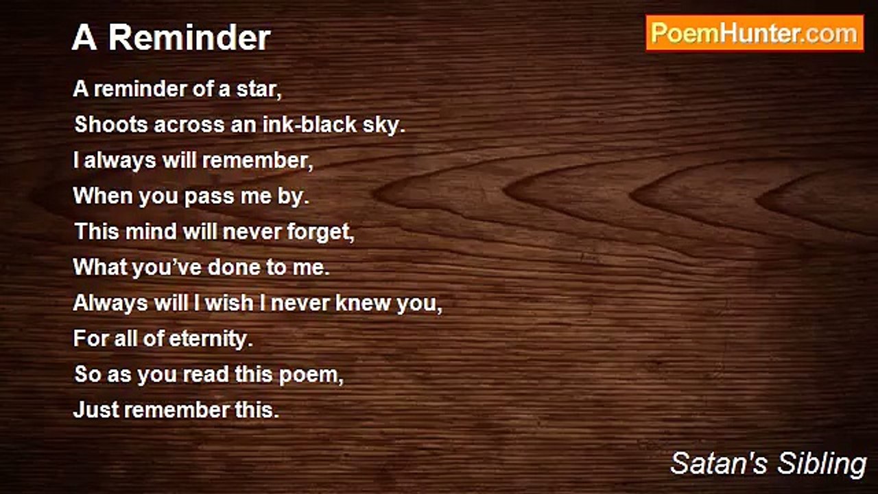 Satan's Sibling - A Reminder