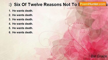 Bill Grace - :)  Six Of Twelve Reasons Not To Execute Moussaoui