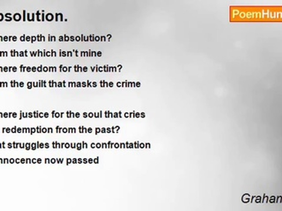 Graham Jones - Absolution.