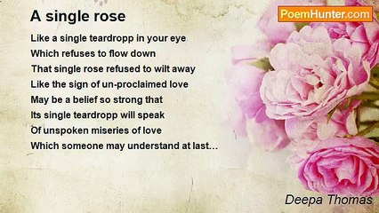 Deepa Thomas - A single rose