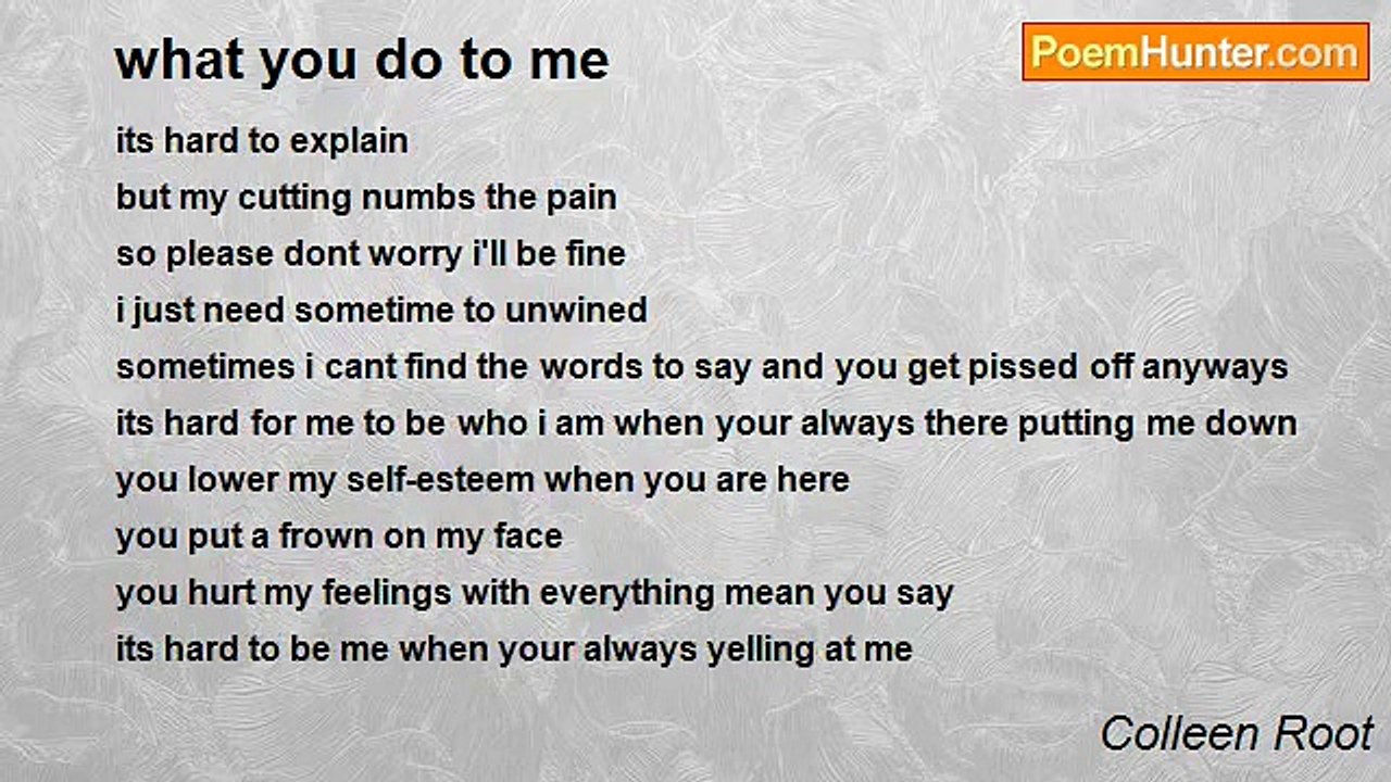 Colleen Root - what you do to me