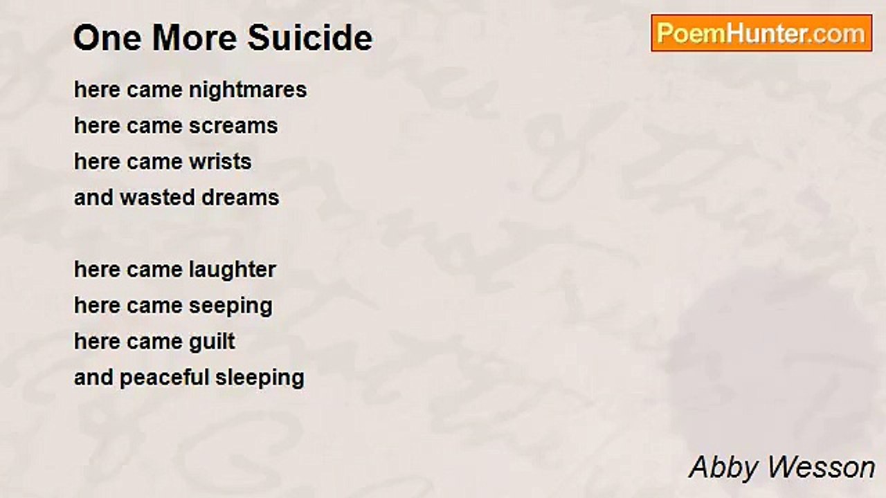 Abby Wesson - One More Suicide