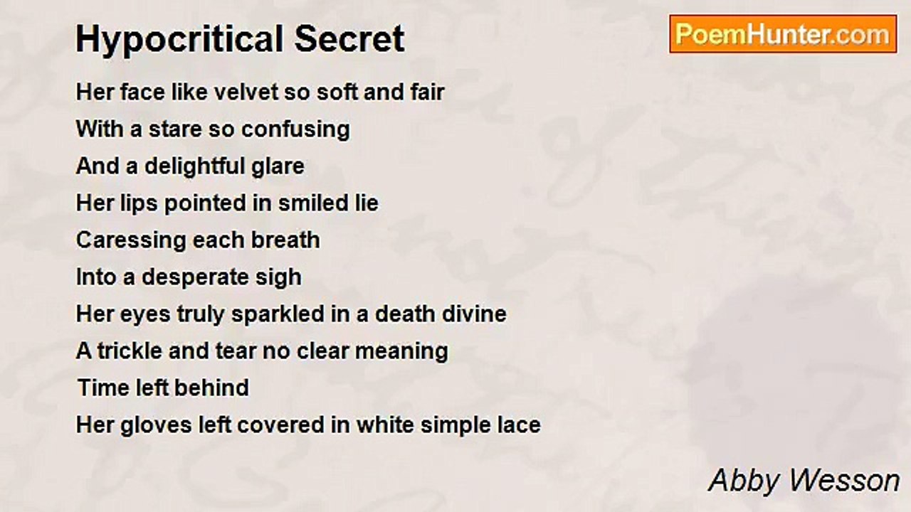 Abby Wesson - Hypocritical Secret