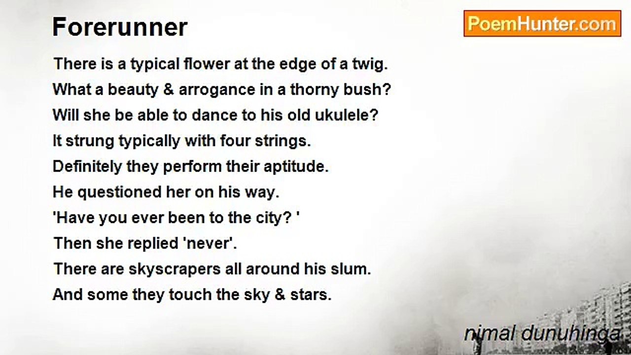 nimal dunuhinga - Forerunner