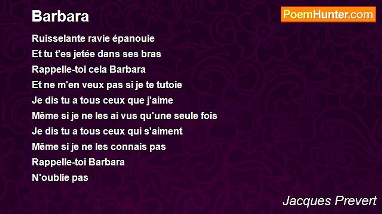 Jacques Prevert - Barbara