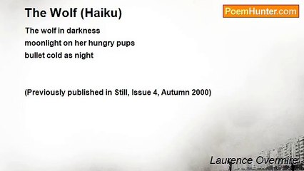 Laurence Overmire - The Wolf (Haiku)