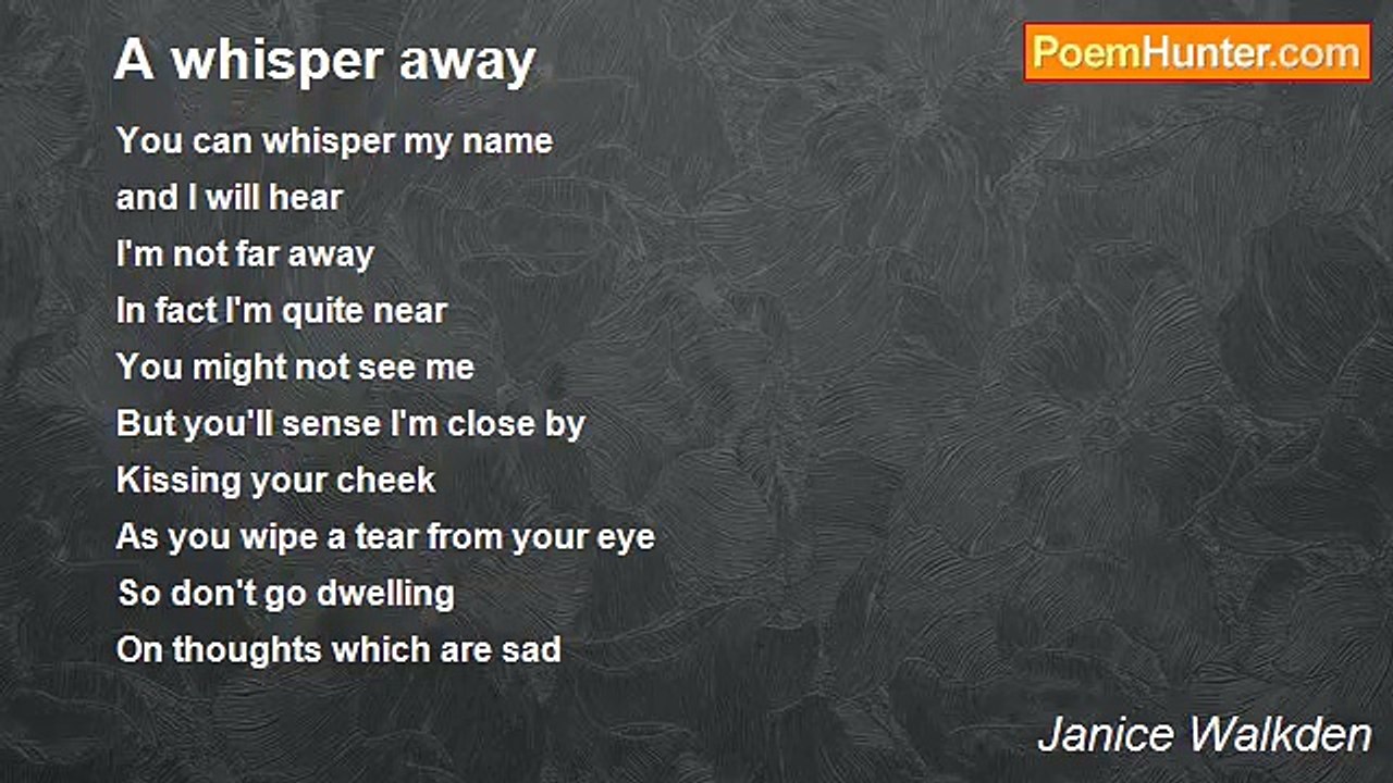 Janice Walkden - A whisper away