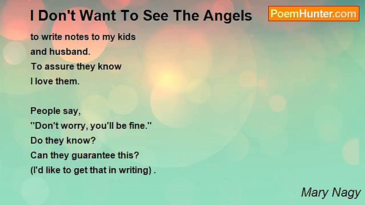 Mary Nagy - I Don't Want To See The Angels