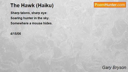 Gary Bryson - The Hawk (Haiku)
