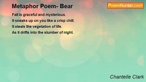 Chantelle Clark - Metaphor Poem- Bear