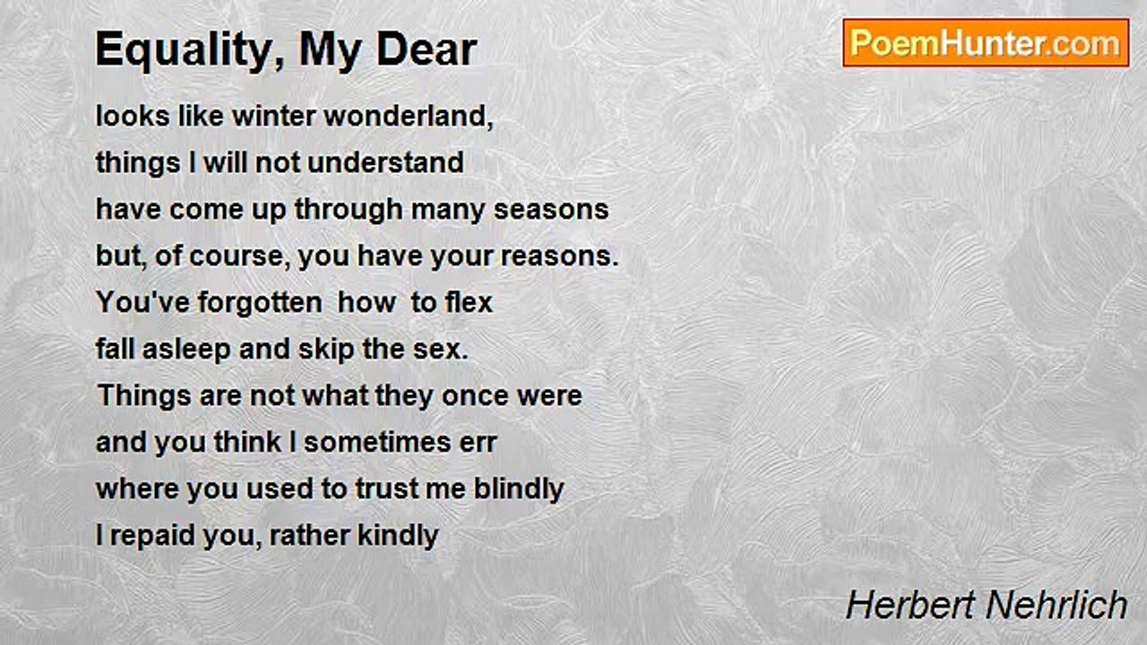 Herbert Nehrlich - Equality, My Dear