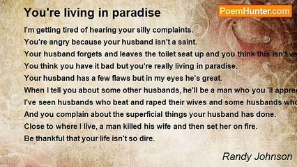 Randy Johnson - You're living in paradise