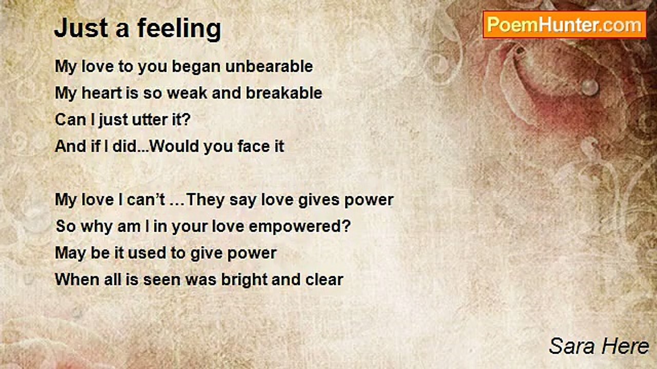 Sara Here - Just a feeling