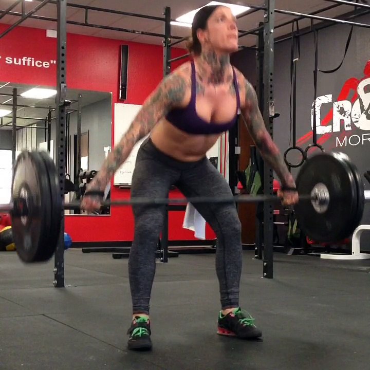 Snatch pulls 3x5 @ 95% set 3