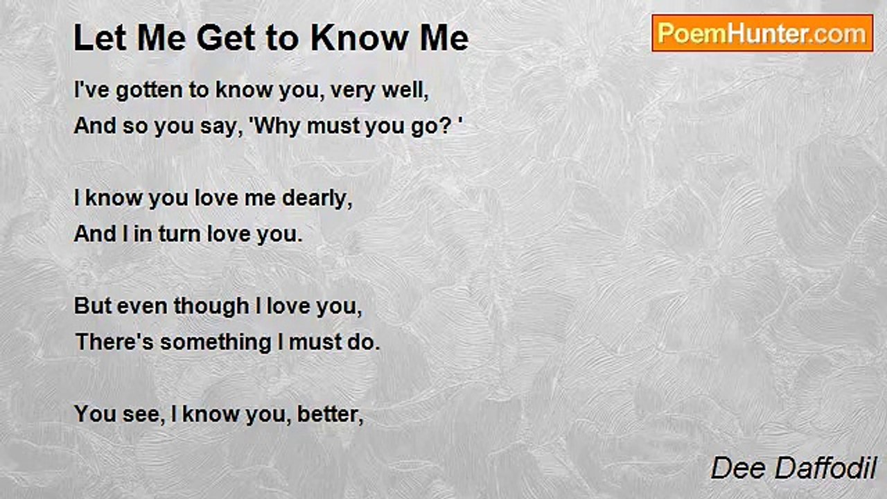 Dee Daffodil - Let Me Get to Know Me