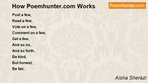 Aisha Sherazi - How Poemhunter.com Works