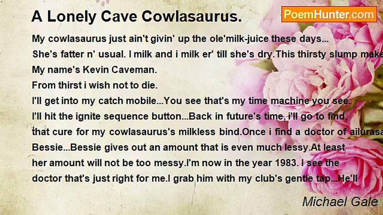 Michael Gale - A Lonely Cave Cowlasaurus.
