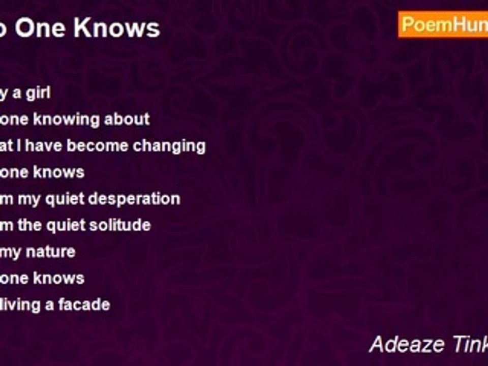 Adeaze Tinkerbelle - No One Knows