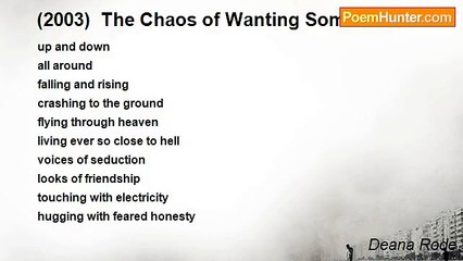Deana Rode - (2003)  The Chaos of Wanting Someone