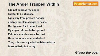 Glaedr the poet - The Anger Trapped Within