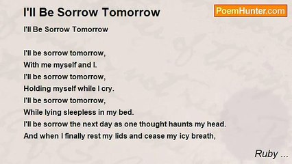 Ruby ... - I'll Be Sorrow Tomorrow