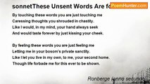 Ronberge (anno secundo) - sonnetThese Unsent Words Are for You
