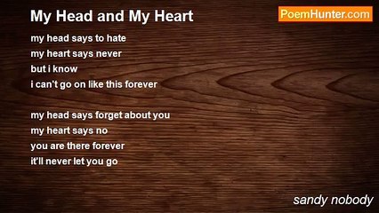 sandy nobody - My Head and My Heart