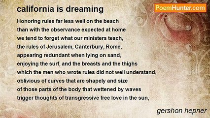 gershon hepner - california is dreaming