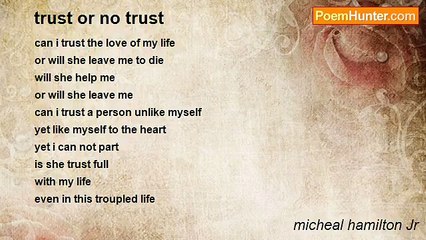 micheal hamilton Jr - trust or no trust