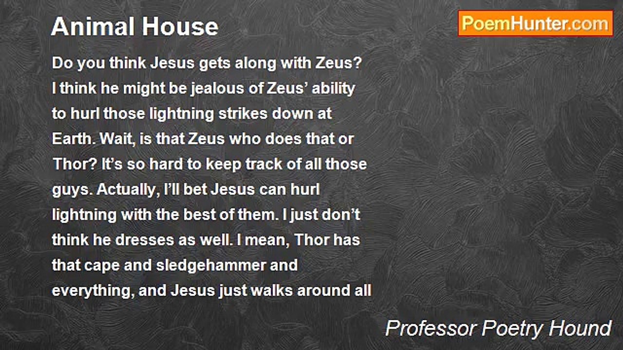 Professor Poetry Hound - Animal House