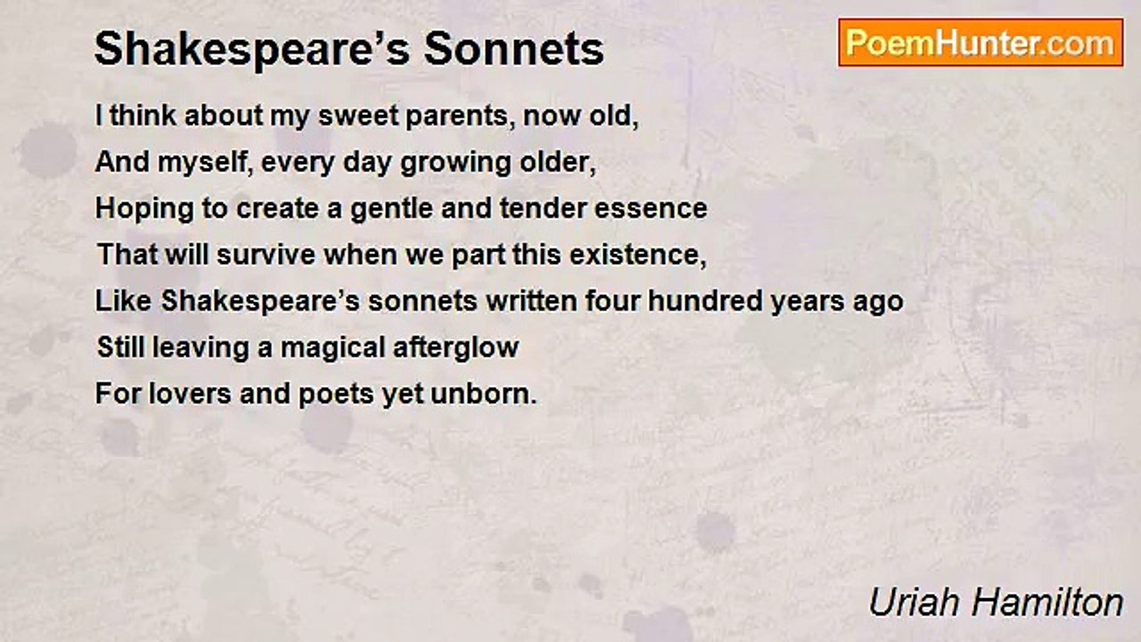 Uriah Hamilton - Shakespeare’s Sonnets