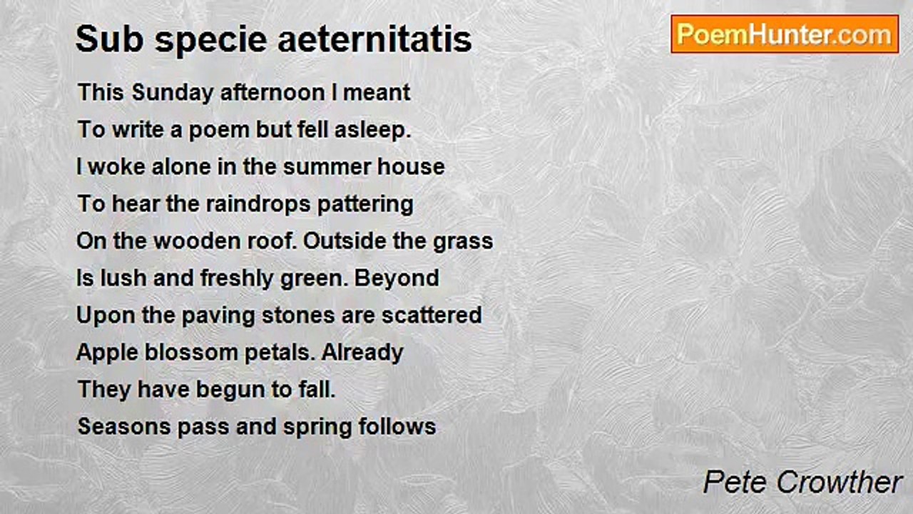 Pete Crowther - Sub specie aeternitatis