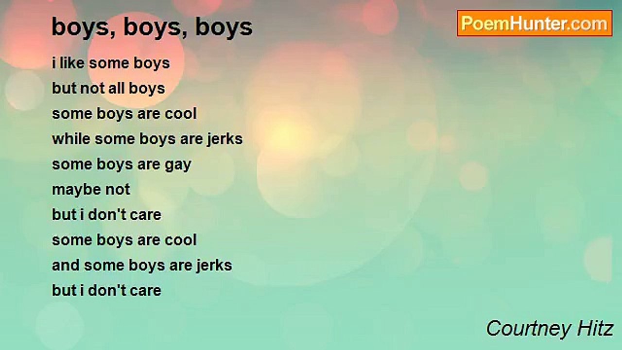 Courtney Hitz - boys, boys, boys