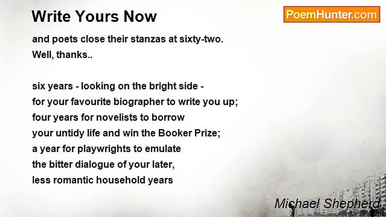 Michael Shepherd - Write Yours Now