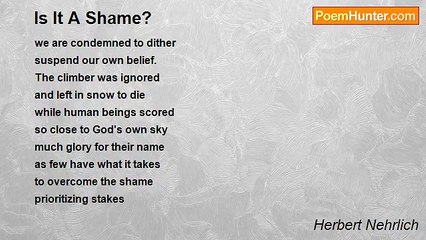 Herbert Nehrlich - Is It A Shame?