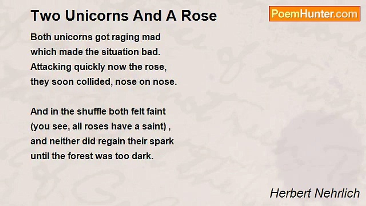 Herbert Nehrlich - Two Unicorns And A Rose